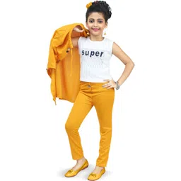 BAESD Girls Printed T-shirt & Coat With Trousers-picture-55