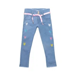 BAESD Girls Regular Fit Mid-Rise Mildly Distressed Stretchable Jeans-picture-32