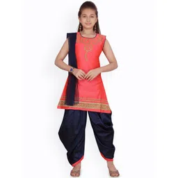 BAESD Girls Regular Pure Silk Kurta With Dupatta-picture-15