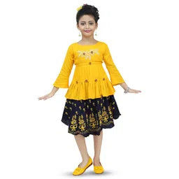 BAESD Girls Round Neck Printed Top with Skirt-picture-56