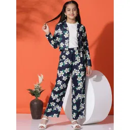 BAESD Girls Round Neck Tank Top With Trousers & Jacket-picture-32