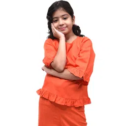 BAESD Girls Round Neck Top With Pyjama image 4