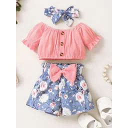 BAESD Girls Round Neck Top With Shorts & Headband-picture-17