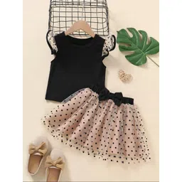 BAESD Girls Round Neck Top with Skirt-picture-28
