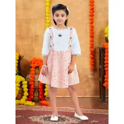 BAESD Girls Self Design Pure Wool Fit & Flare Dress-picture-34