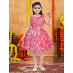 BAESD Girls Self Design Sequin Embellished Pure Wool Fit & Flare Dress-picture-37