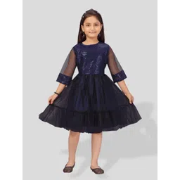 BAESD Girls Sequin Embellished Net Fit & Flare Midi Dress-picture-33