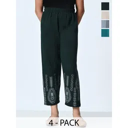 BAESD Girls Set Of 4 Printed High Rise Trousers-picture-40