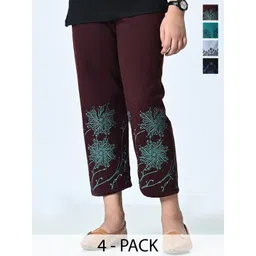 BAESD Girls Set Of 4 Printed High Rise Trousers-picture-53