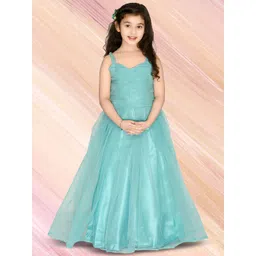 BAESD Girls Shoulder Straps Net Maxi Dress-picture-22