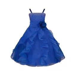 BAESD Girls Shoulder Straps Satin Fit & Flare Maxi Party Dress  Comes With A belt-picture-36