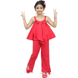 BAESD Girls Shoulder Straps Top With Trousers-picture-30