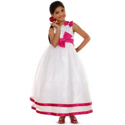 BAESD Girls Sleeveless Bow Detail Satin Maxi Dress-picture-26