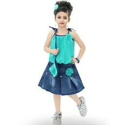 BAESD Girls Sleeveless Top with Skirt-picture-11