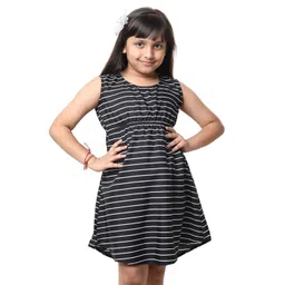 BAESD Girls Striped Sleeveless Crepe A-Line Dress-picture-23