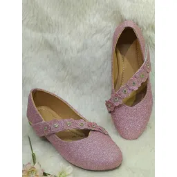 BAESD Girls Textured Ballerinas with Floral Embellished Flats-picture-24