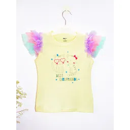 BAESD Girls Typography Printed Extended Sleeves T-shirt-picture-58