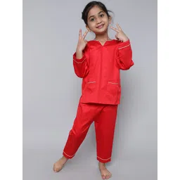BAESD Girls V-Neck Long Sleeves Kurti & Pyjamas-picture-28