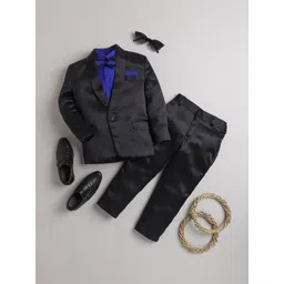 BAESD Infant Boys Blazer & Waistcoat With Trousers Bow 4 Piece Party Suits-picture-38