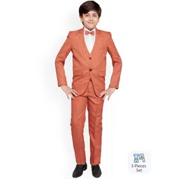BAESD Infant Boys Checked Single Breasted 5 Pieces Party Suits-picture-30