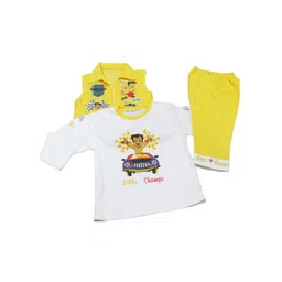 BAESD Infant Boys Chota Bheem Printed T-shirt with Trousers & Jacket-picture-27
