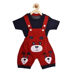 BAESD Infants Bear Printed Dungaree With T-Shirt-picture-49