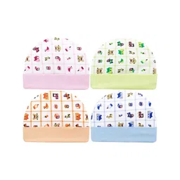 BAESD Infants Pack Of 4 Printed Cotton Beanies-picture-16