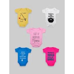 BAESD Infants Pack Of 5 Printed Pure Cotton Bodysuit-picture-14
