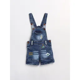 BAESD Infants Printed Cotton Denim Dungaree T-Shirt image 5