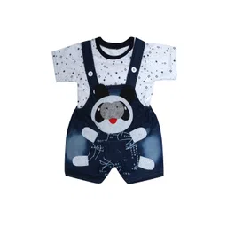 BAESD Infants Printed Cotton Dungaree With T-Shirt-picture-24