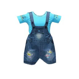 BAESD Infants Printed Denim Dungarees With T-Shirt-picture-56