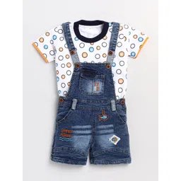 BAESD Infants Printed Denim Dungarees with T-Shirt-picture-33
