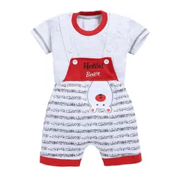 BAESD Infants Printed Pure Cotton Dungaree With T-Shirt-picture-12
