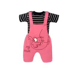 BAESD Infants Printed Pure Cotton Dungaree With T-Shirt-picture-15