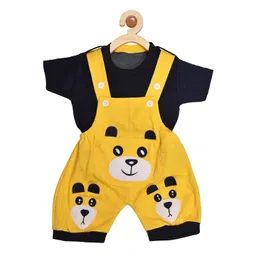 BAESD Infants Printed Pure Cotton Dungaree With T-Shirt-picture-40