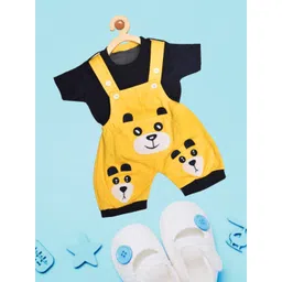 BAESD Infants Printed Pure Cotton Dungaree With T-Shirt-picture-15