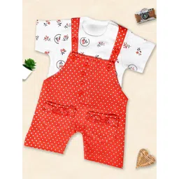 BAESD Infants Printed Pure Cotton Dungaree With T-Shirt-picture-26
