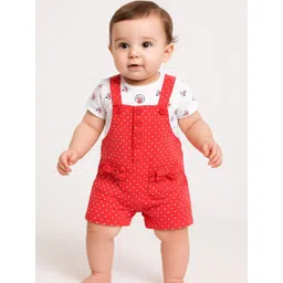 BAESD Infants Printed Pure Cotton Dungaree With T-Shirt-picture-22