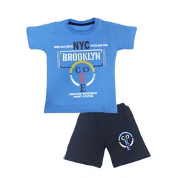 BAESD Infants Typography Printed Pure Cotton T-shirt With Shorts-picture-35