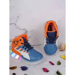 BAESD Kids Colourblocked Comfort Insole Lightweight LED Sneakers-image-4