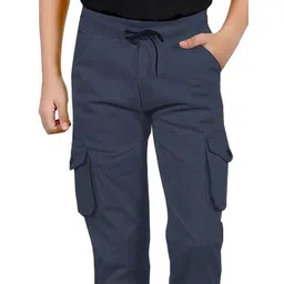 BAESD Kids Comfort Straight Fit Mid-Rise Cotton Joggers Trouser image 5