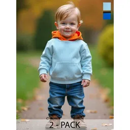 BAESD Kids Pack Of 2 Colourblocked Cotton Sweatshirt-picture-12