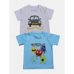 BAESD Kids Pack of 2 Printed Bio Finish Cotton Regular Fit T-shirt-picture-29