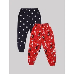 BAESD Kids Pack Of 2 Printed Cotton Mid-Rise Joggers-picture-24