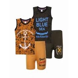 BAESD Kids Pack Of 2 Printed Pure Cotton T-Shirt With Shorts-picture-12