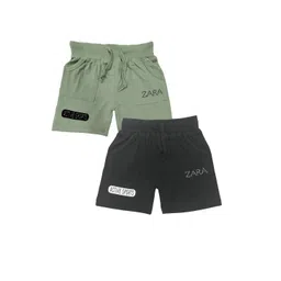 BAESD Kids Pack Of 2 Typography Printed Pure Cotton Shorts-picture-39
