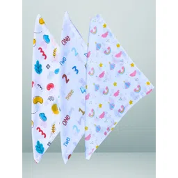 BAESD Kids Pack Of 3 Printed Organic Muslin Cotton Baby Wash Cloths-picture-29