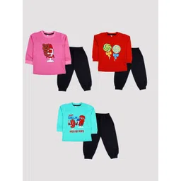 BAESD Kids Pack Of 3 Printed T-shirt with Pyjama-picture-24