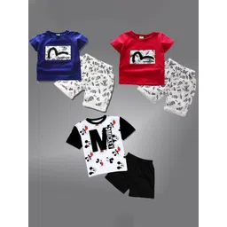 BAESD Kids Pack Of 3 Printed T-shirt with Shorts-picture-35