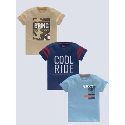 BAESD Kids Pack Of 3 Typography Printed Cotton T-shirt-picture-37